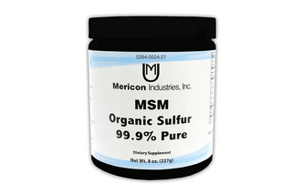 MSM Organic Sulfur - Supplement for increased energy, decreased joint pain, allergy suppression, & skin hair nail health. By Mericon Industries